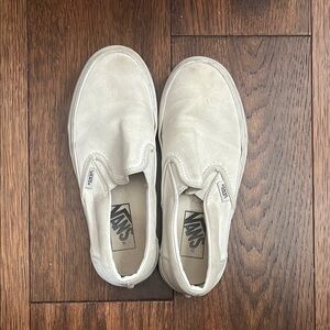 Vans White Slip-On Sneakers
